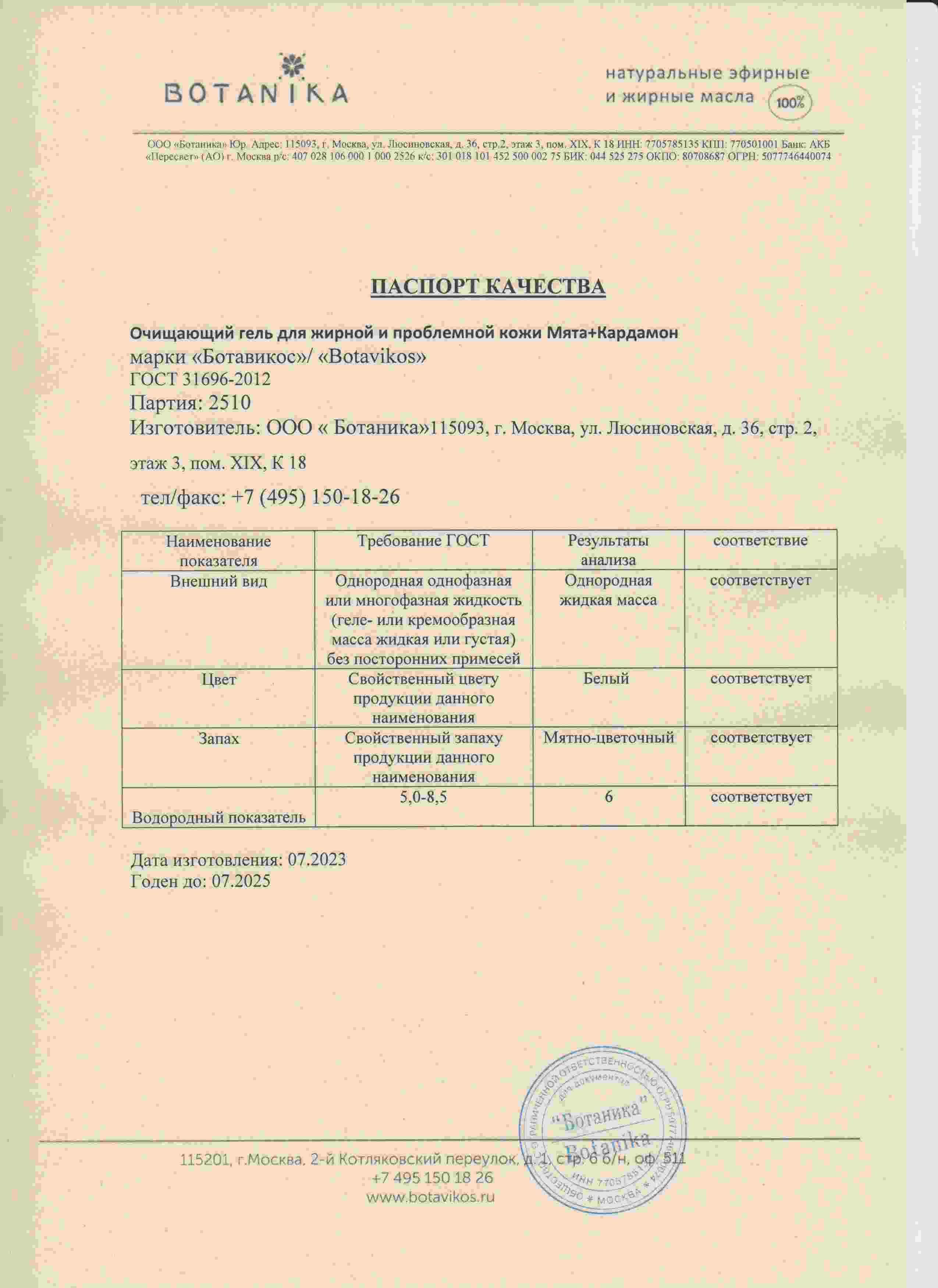 Паспорт №072023